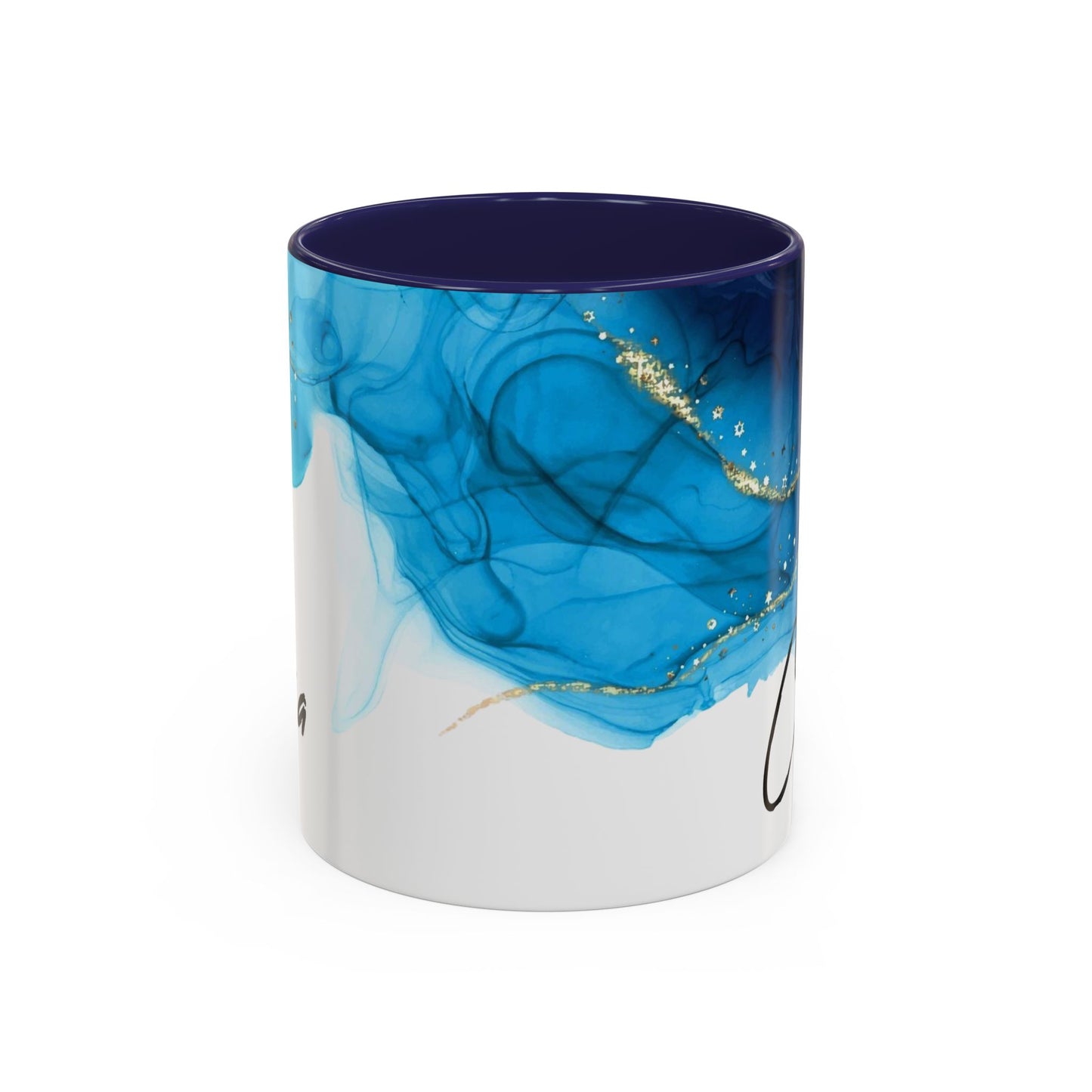 Personalized blue mug