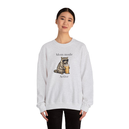 racoon mom coffee and chaos crewneck, premium unisex crewneck sweatshirt dumpster fire response team, mothersdaygift