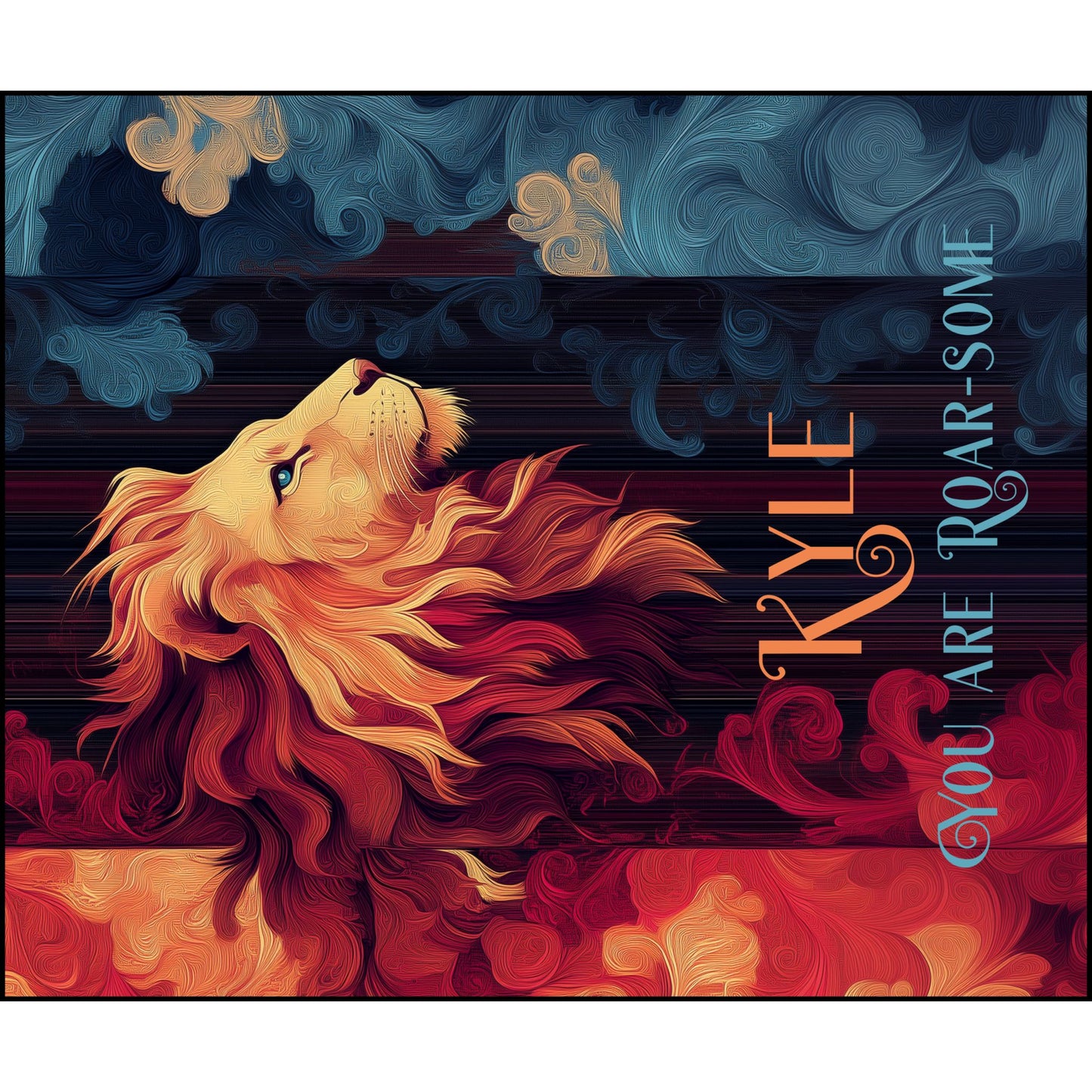 Lion Custom Woven Blanket