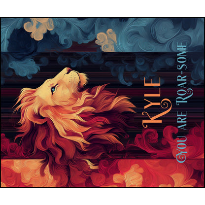 Lion Custom Woven Blanket