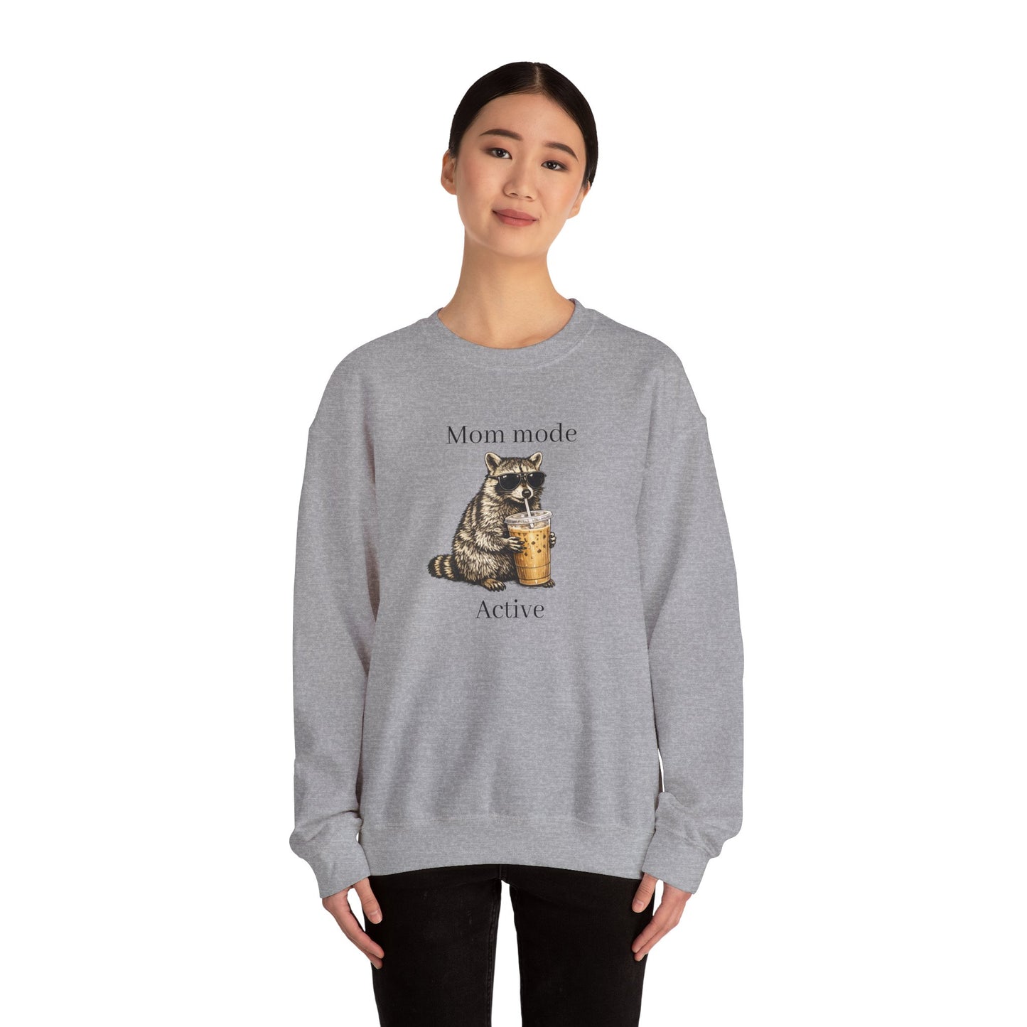 racoon mom coffee and chaos crewneck, premium unisex crewneck sweatshirt dumpster fire response team, mothersdaygift