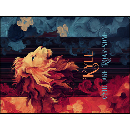 Lion Custom Woven Blanket