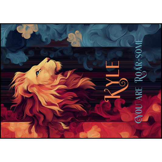 Lion Custom Woven Blanket